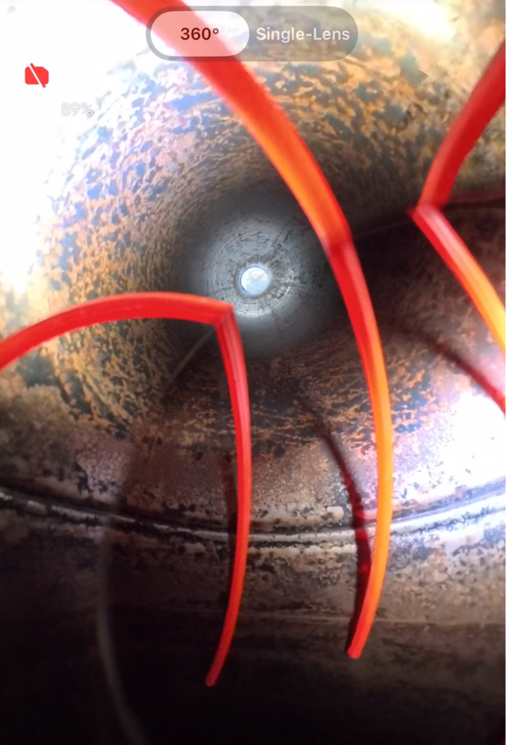 Chimney inspection detail